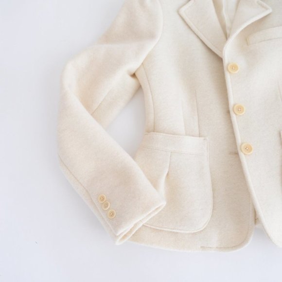 Gant Cream 100% Wool Three Button Blazer Size 6 - Picture 8 of 12